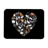 Liebe Bunnies Funny Rabbit Heart Magnet (Horizontal)