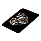 Liebe Bunnies Funny Rabbit Heart Magnet (Linke Seite)