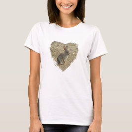 Liebe Bunnies Heart Desert Animal Foto Rabbit T-Shirt
