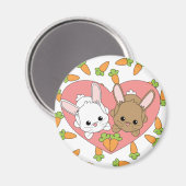 Liebe Bunnies Magnet (Vorderseite/Rückseite)