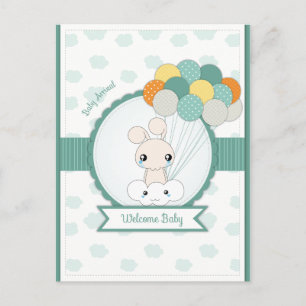 Liebe Bunnies New Baby Herzlichen Glückwunsch Ankündigungspostkarte