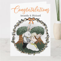 Liebe Bunnies Personalisiert Hochzeit Glückwunsch
