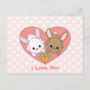 Liebe Bunnies Postkarte