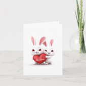 Liebe Bunnies | Valentinstag für benutzerdefiniert Feiertagskarte (Vorderseite)