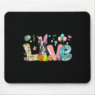 Liebe Bunny Boston Terrier Osterfeiertag Jagd Eier Mousepad