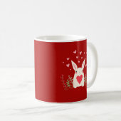 Liebe Bunny Custom Valentine's Day Kaffeetasse (VorderseiteRechts)