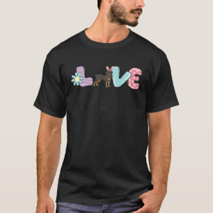 Liebe Bunny Dobermann Eier Jagd Frohen Ostertag T-Shirt