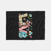 Liebe Bunny Donkey Ostertag Jagd Eier farbenfroh Fleecedecke (Vorderseite (Horizontal))