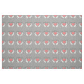 Liebe Bunny & Hearts Custom Fabric Print - Grau Stoff (Fat Quarter (45,7 x 55,9 cm))