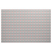 Liebe Bunny & Hearts Custom Fabric Print - Grau Stoff (Yard (91,4 cm))