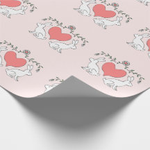 Liebe Bunny & Hearts Druckpapier - Rosa