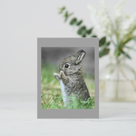 Liebe Bunny Hug Postkarte (Stehend Vorderseite)