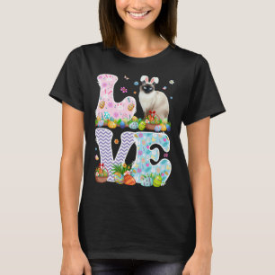 Liebe Bunny Siamese Katze & Oster-Eier-Korb Ostern T-Shirt