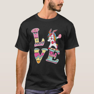 Liebe Bunny Unicorn Eier Jagen Frohe Ostern Tag T-Shirt