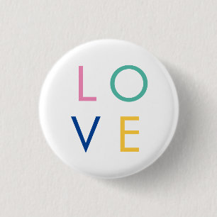 LIEBE bunt valentinische Typografie Button