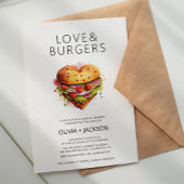 Liebe & Burgers Fun Lässiges Paar Brautparty Einladung
