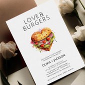 Liebe & Burgers Fun Lässiges Paar Brautparty Einladung