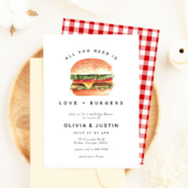 Liebe + Burgers Picnic GRILLEN Polterabend Einladung