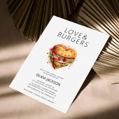 Liebe & Burgers Spaß Lässig Modernes Brautparty Einladung