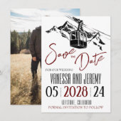 Liebe Burgund Save The Date (Vorne/Hinten)