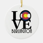 LIEBE Burlington Colorado Keramik Ornament (Vorne)