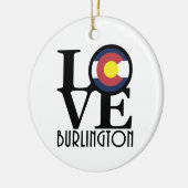 LIEBE Burlington Colorado Keramik Ornament (Links)