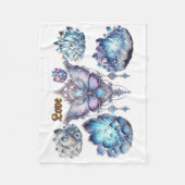 Liebe Butterfly Blumenrahmen Grundfarbiger T - Shi Fleecedecke (Vorderseite)