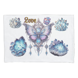 Liebe Butterfly Blumenrahmen Grundfarbiger T - Shi Kissenbezug