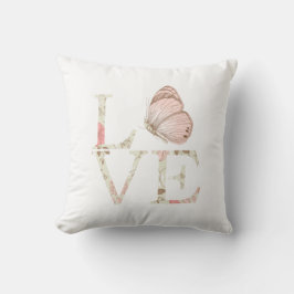 Liebe Butterfly Floral Kissen