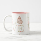 Liebe Butterfly Floral Zweifarbige Tasse (Links)