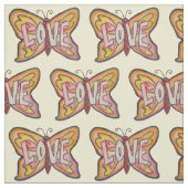 Liebe Butterfly Inspiration Word Stoff Material (Muster)