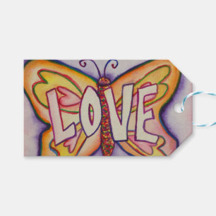 Liebe Butterfly Word Custom Card Geschenktasten Geschenkanhänger
