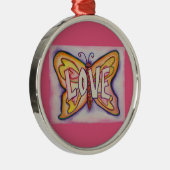 Liebe Butterfly Word Geschenk Urlaub Ornament (Rechts)