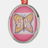 Liebe Butterfly Word Geschenk Urlaub Ornament (Links)
