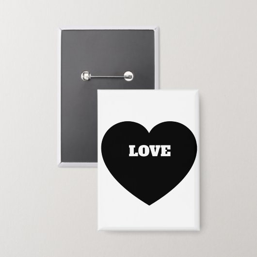 Liebe Button (Vorderseite/Rückseite)