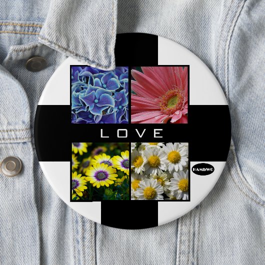 LIEBE Button mit Platz für 4 Fotos HAMbyWG (Beispiel)