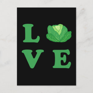 Liebe Cabbages, Cabbage Grafik T - Shirt Postkarte