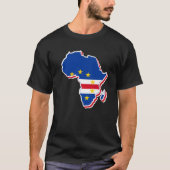 Liebe Cabo Kap Verde Flag mit Afrika Karte Kap Ver T-Shirt (Vorderseite)