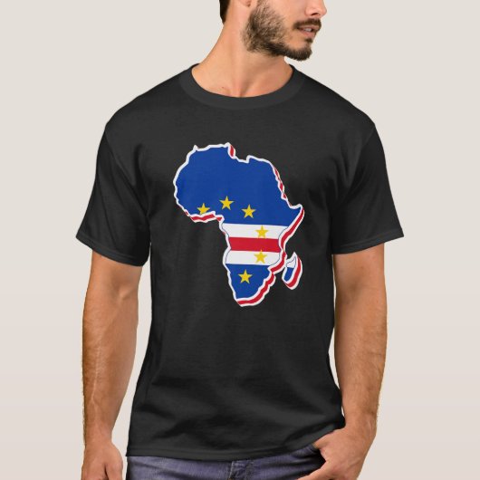 Liebe Cabo Kap Verde Flag mit Afrika Karte Kap Ver T-Shirt (Vorderseite)