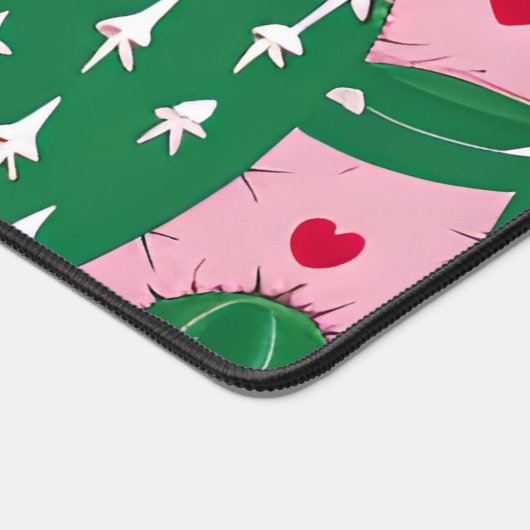 Liebe Cactus Pattern Schreibtischunterlage (Ecke)