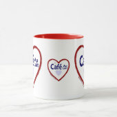 Liebe Café Au Lait - Ringer Tasse (Zentrum)