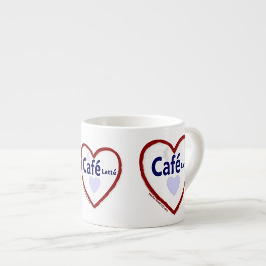 Liebe Café Latté - Espresso Tasse (Vorderseite Rechts)
