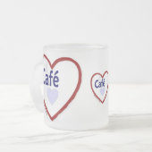 Liebe Café - Mattierte Tasse (Vorderseite Links)