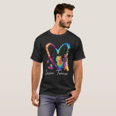 Liebe Cairn Terrier Gefärbte Krawatte Rainbow Hipp T-Shirt (Vorne ganz)