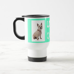 Liebe Cairn Terrier Welpenhund Mintgrüne Kaffeetas Reisebecher