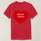 Liebe Cairns Hashtag Herz T-Shirt (Design vorne)