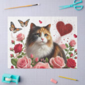 Liebe Calico Cats Valentinstag Seidenpapier (Basteln)