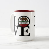 LIEBE California 15oz Zweifarbige Tasse (Vorderseite Links)