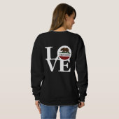 LIEBE California (Schwarzweißtext) Sweatshirt (Schwarz voll)