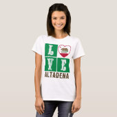 Liebe California State Flag Heart Altadena T-Shirt (Vorne ganz)